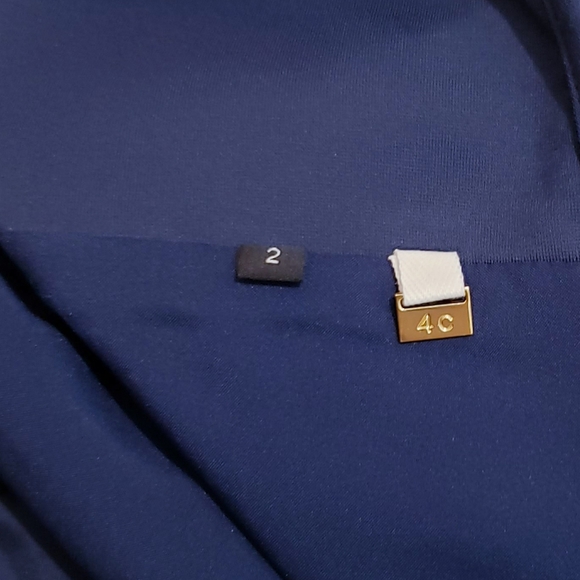 Anthropologie 4c Bead Detail Blue Sheath Dress 2 - Picture 7 of 8